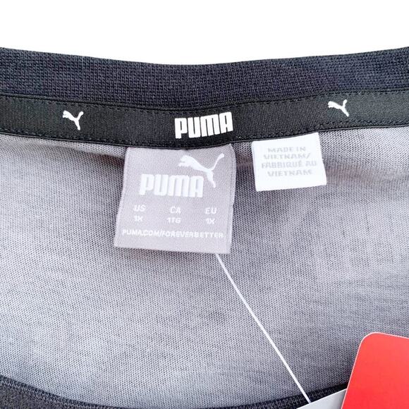 Puma Amplified AOP T-Shirt Tee Black Noir Athleisure Short Sleeve Size 1X NWT - Picture 8 of 9